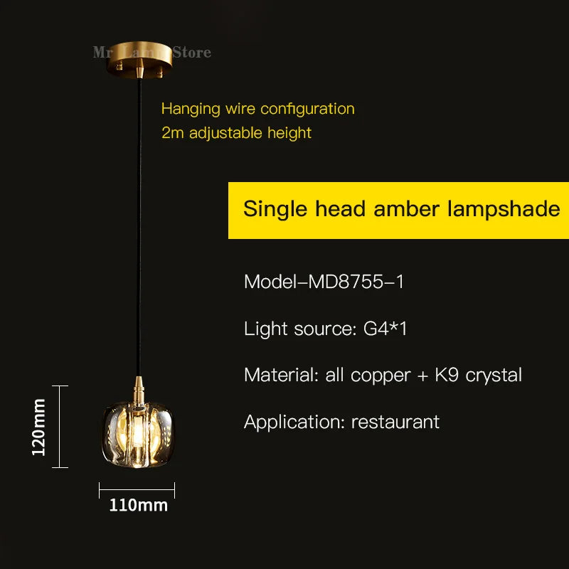 Afralia™ Rotating Chandelier All Copper Luxury Pendant Lamp