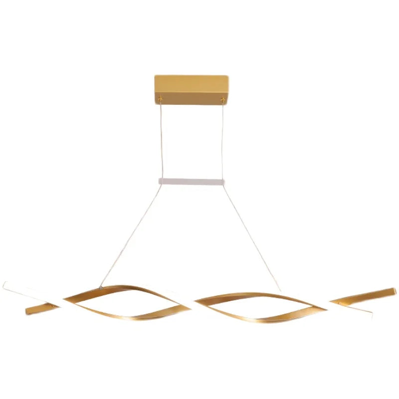 Afralia™ Modern Aluminum Pendant Chandelier in Black/Gold/White for Office Dining Room Decor