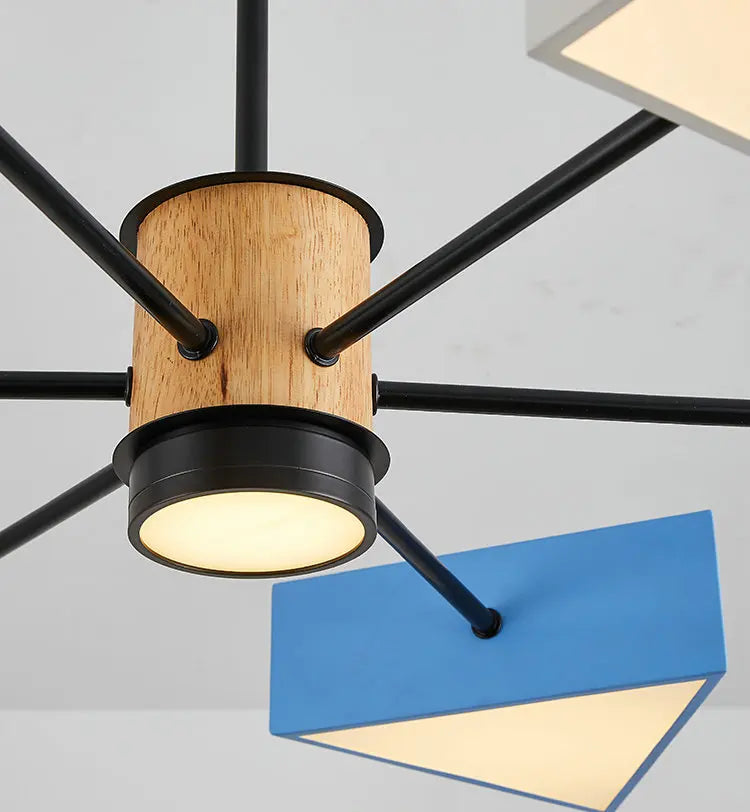 Afralia™ Nordic Wood Chandelier: Modern Light Fixture for Bedroom, Dining, Living Room