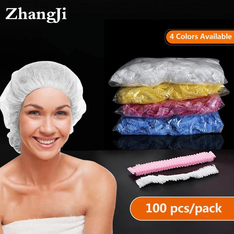 Afralia™ Shower Caps: 100-Pack Disposable Hair Cover for Salon & Hotel Hair Drying