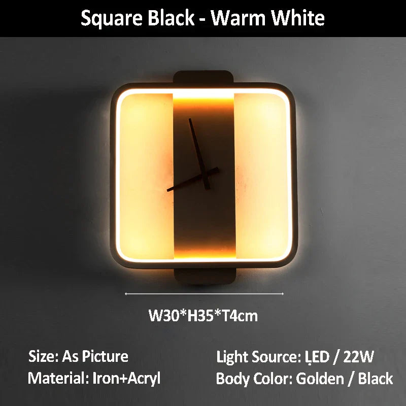 Afralia™ Luxury LED Acrylic Gold Wall Lamp for Elegant Living Spaces