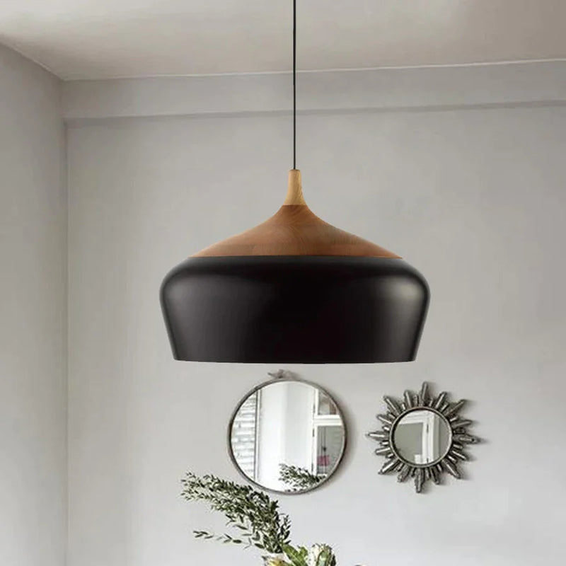 Afralia™ Metal Pendant Light Industrial Dome Shade Hanging Lamp for Kitchen Island