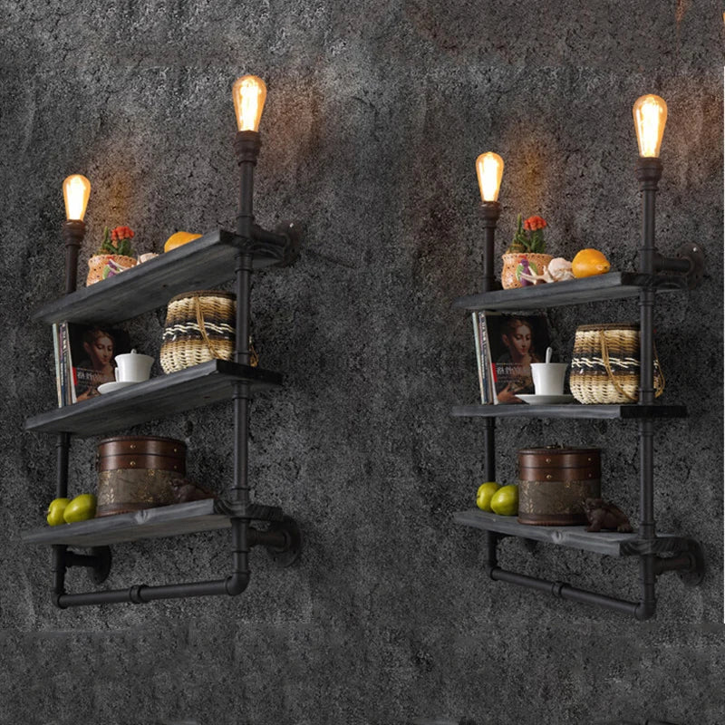 Afralia™ Antique Industrial Wall Lamp Vintage Wall Sconce for Study Store Restaurant