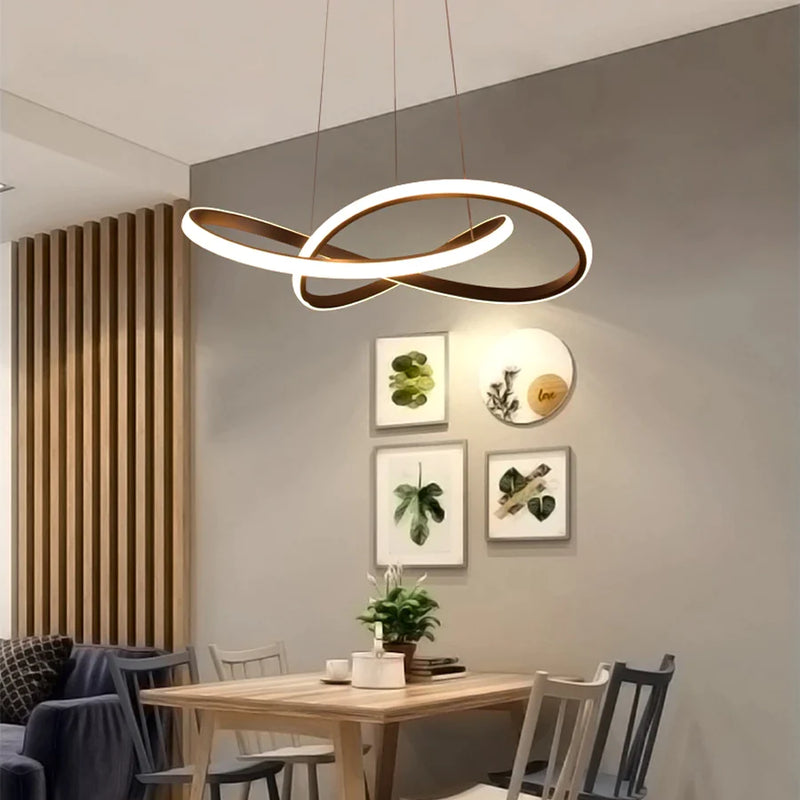 Afralia™ LED Irregular Aluminum Acrylic Chandelier for Dining Room Pendant Lighting