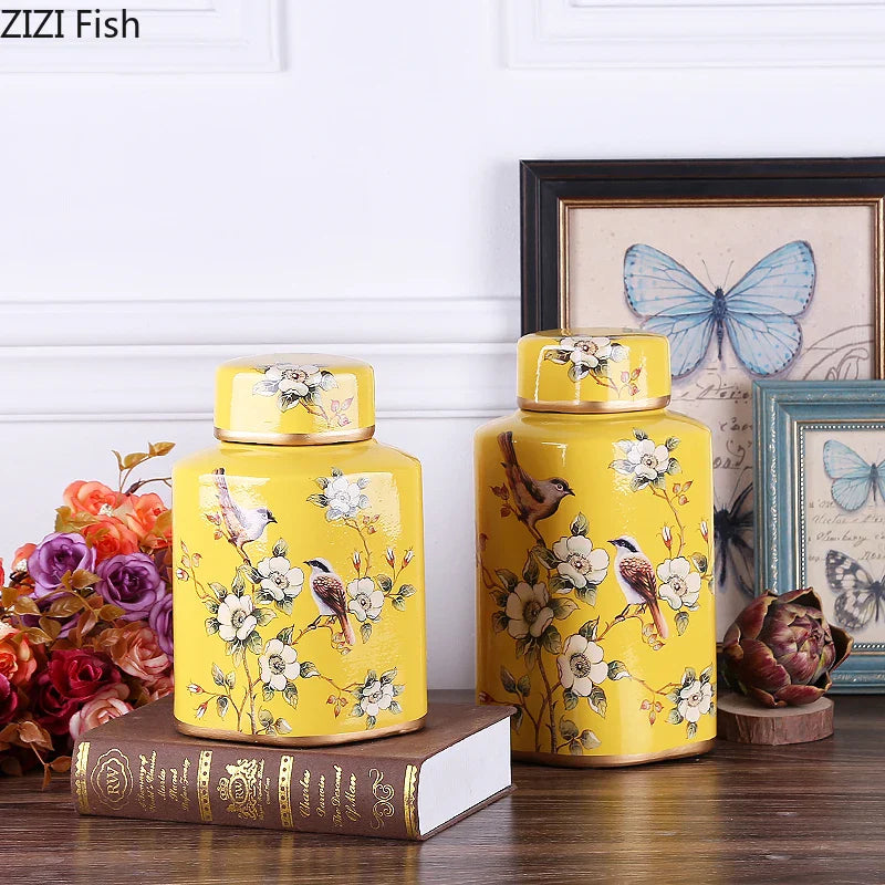 Afralia™ Country Ceramic Vase: Floral Home Decor Jar for Living Room & Dining Table