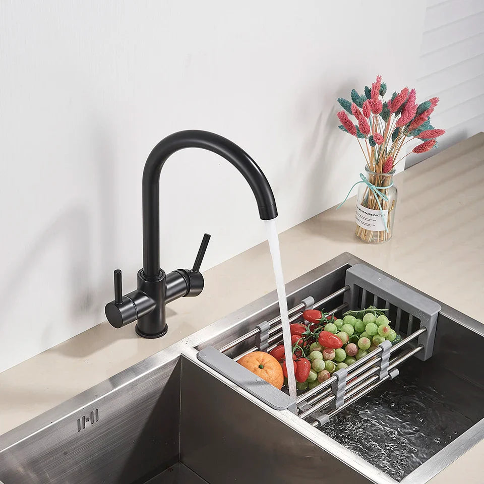 Afralia™ Water Filter Faucet Rotatable Drinking Water Tap for Kitchen Sink