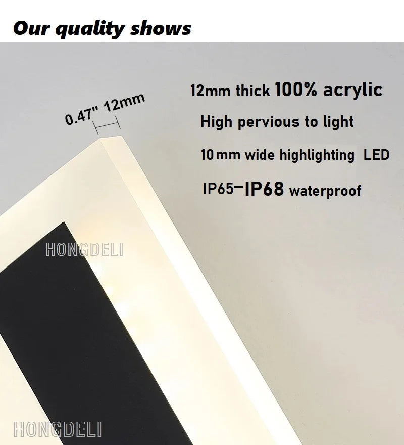 Afralia™ Aluminum Waterproof LED Outdoor Wall Lamp IP65 IP68 for Villa Courtyard