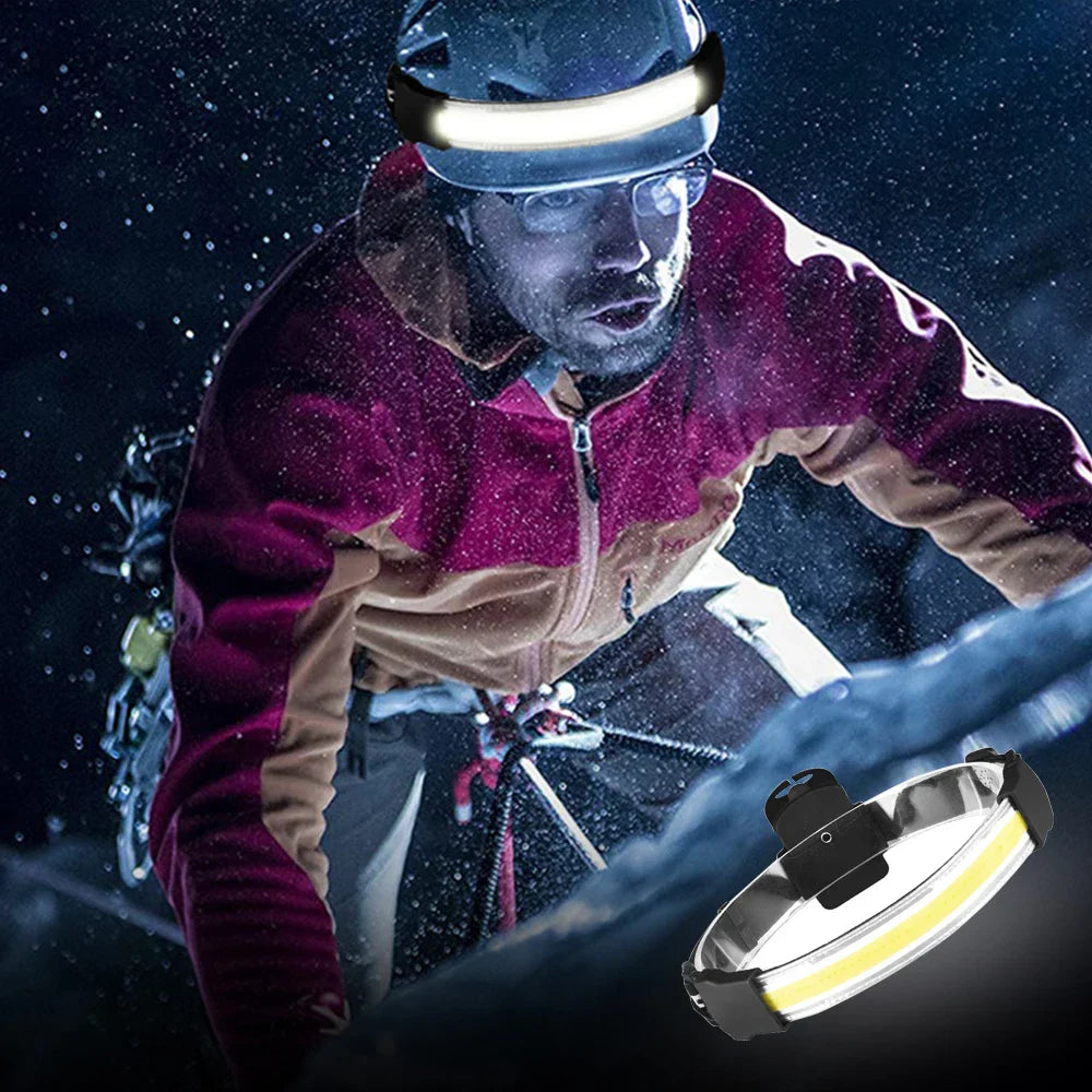 Afralia™ COB LED Sensor Headlamp Waterproof Work Light - 3 Modes