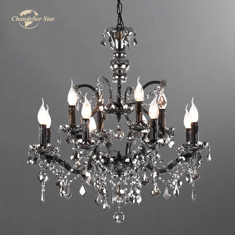 Afralia™ Rococo Crystal LED Chandeliers for Bedroom Living Dining Room