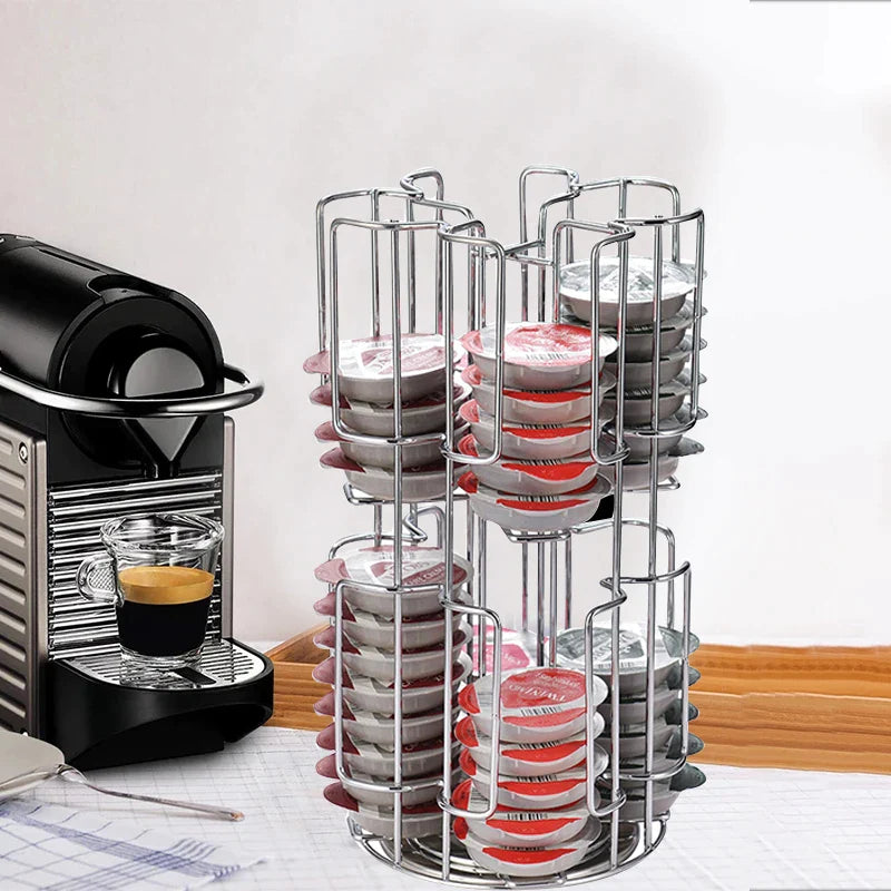 Afralia™ Coffee Capsules Organizer Stand for 64 Pods