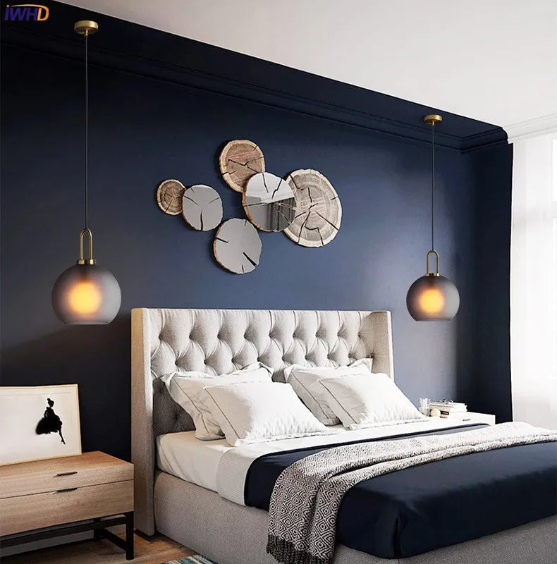 Afralia™ Glass Ball LED Pendant Light - Modern Hanging Lights for Home, Restaurant, Cafe