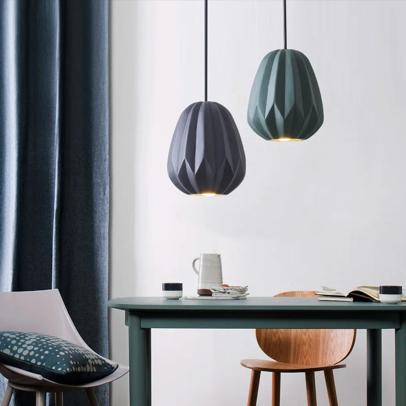 Afralia™ Resin Pendant Lights: Modern Nordic Hanging Lamp for Bedroom, Living, Restaurant, Bar & Dining