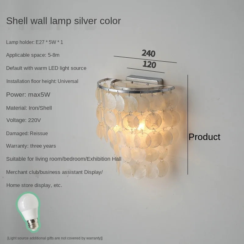 Afralia™ Shell Wall Sconce Lamps for Girl's Bedroom Decor and Wedding Lighting