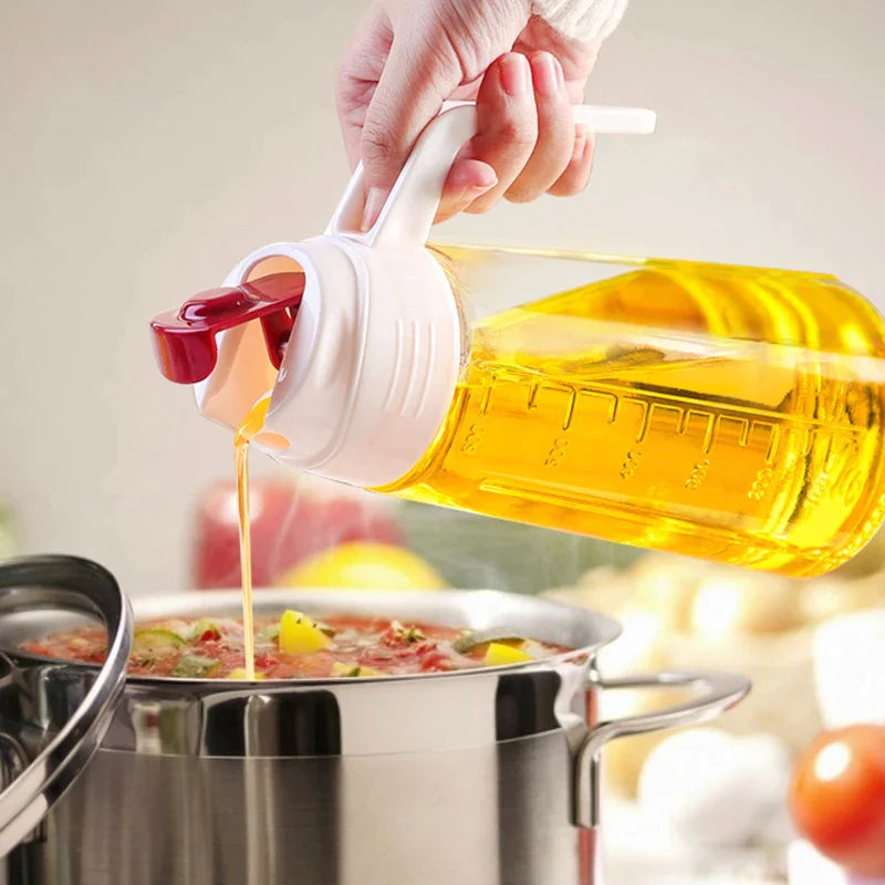 Afralia™ Oil Bottle Seasoning Cruet Vinegar Storage Pot Kitchen Supplies