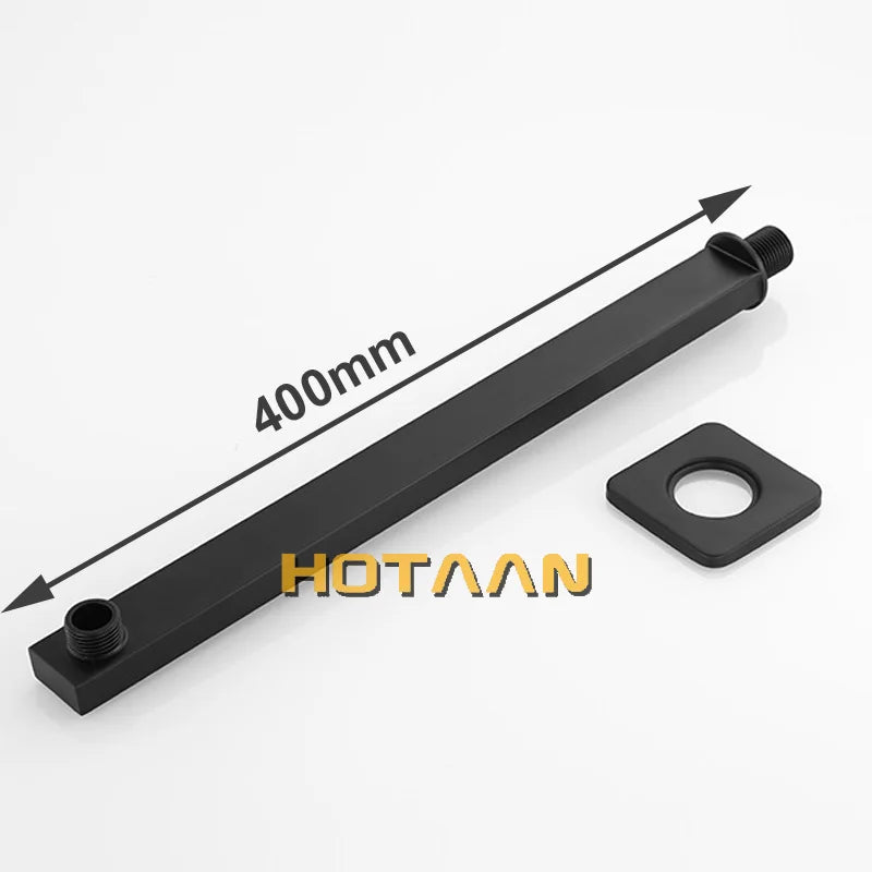 Afralia™ Black Rain Shower Head with Arm, 40cm Arm - Chuveiro Ducha Bath Accessorie