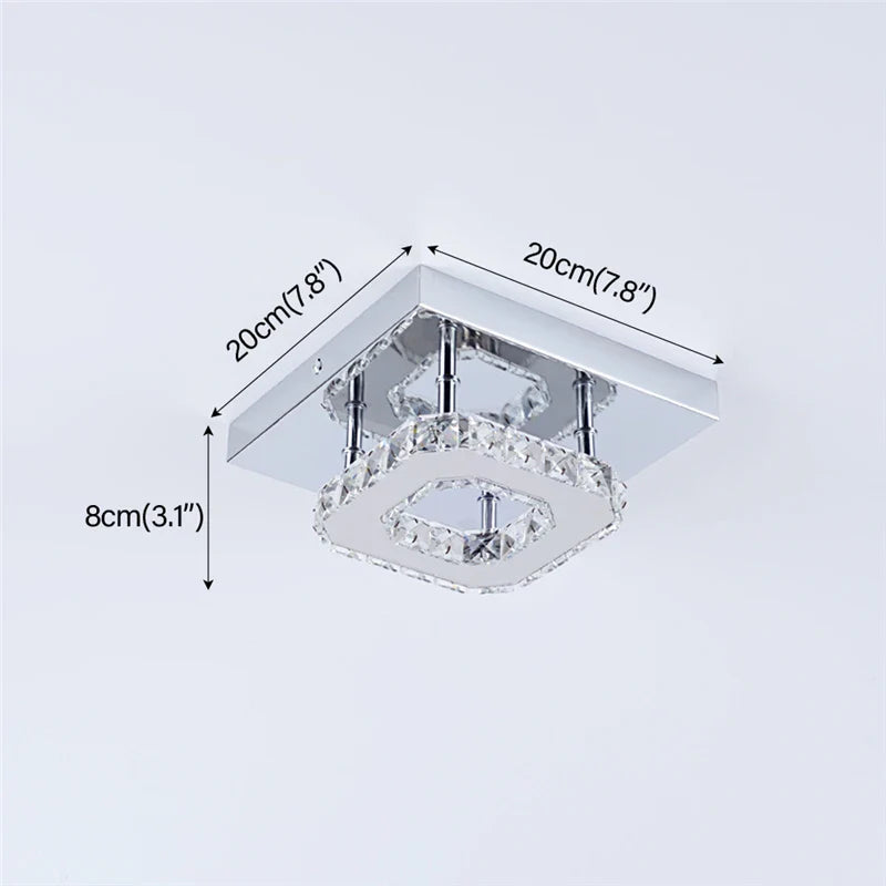 Afralia™ Flower Crystal LED Ceiling Lamp Chandelier Light for Home Hotel Living Room