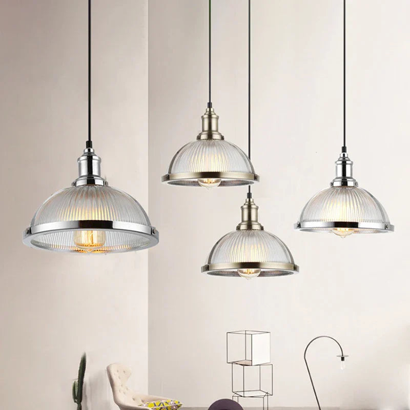 Afralia™ Glass Shade Pendant Light Fixture for Dining Room Office E27