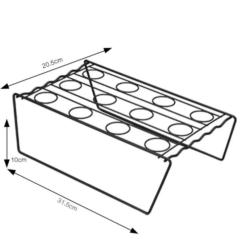 Afralia™ Stainless Steel Ice Cream Cone Display Rack Stand for Baking and Cooling