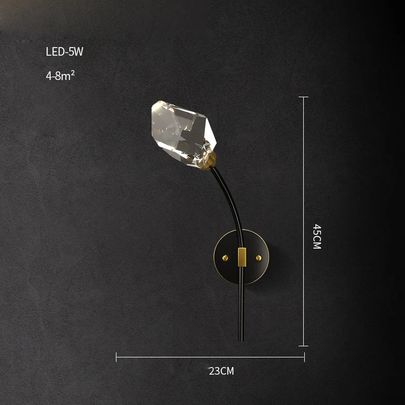 Afralia™ Black Crystal Copper Chandelier LED Hanging Lamps for Dinning Room