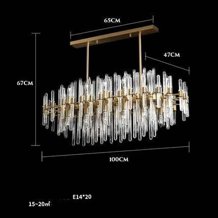 Afralia™ E14 LED Crystal Pendant Lights in Silver Gold Finish