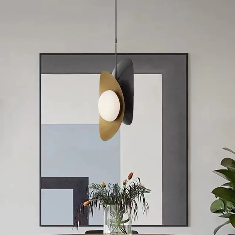 Afralia™ Postmodern Iron Pendant Light with 2 Heads for Home, Kitchen, Dining Room