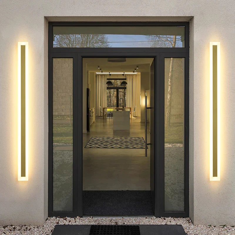 Afralia™ LED Wall Lamp: Waterproof, Dimmable, Aluminum, Outdoor Sconce Light - Gold