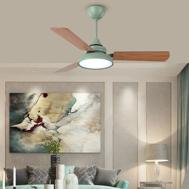 Afralia™ Wooden Ceiling Fans 42-48 inch with Lights & Remote, Industrial Design