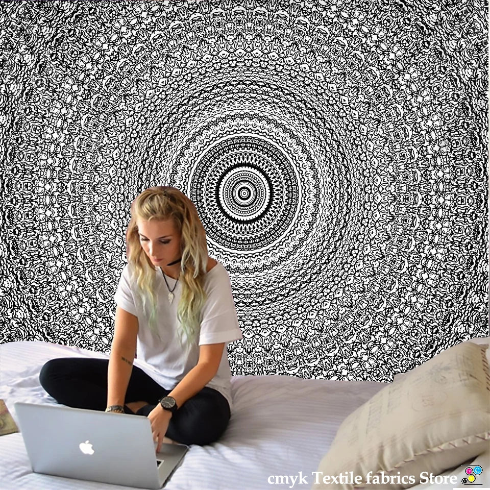 Afralia™ Indian Mandala Tapestry Hippie Wall Hanging Beach Yoga Mat Bedspread Table Cloth