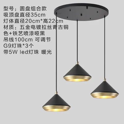 Afralia™ Shear Metal Pendant Light: LED Nordic Farmhouse Lighting for Home Decor