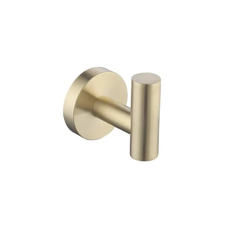 Afralia™ Brushed Gold Bathroom Accessory Set: Towel Rail, Towel Rack, Paper Holder, Toilet Hanger