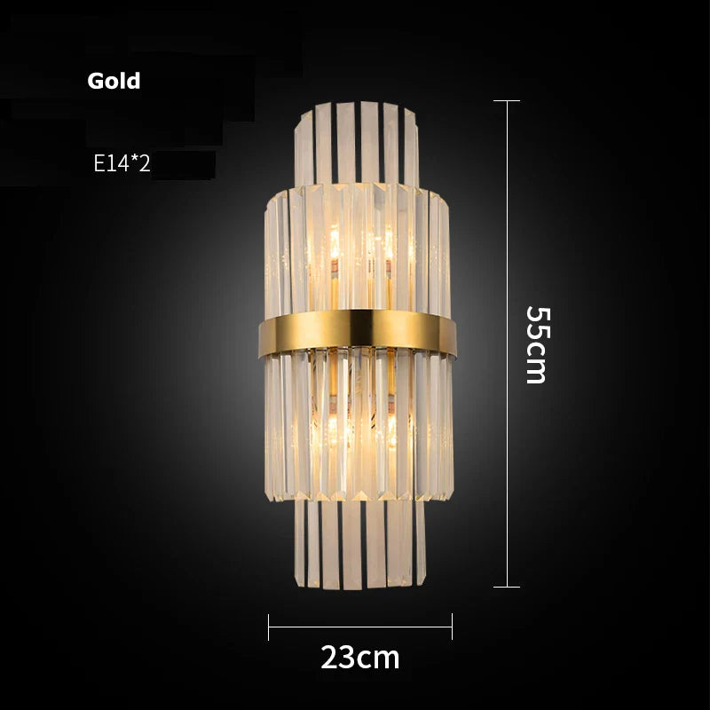 Afralia™ Crystal LED Wall Sconce Light for Bedroom and Corridor