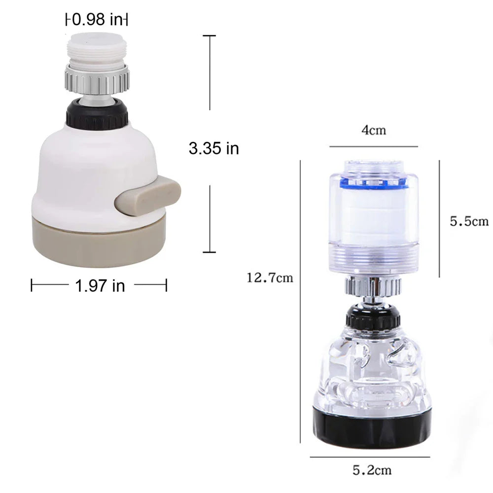 Afralia™ 3 Modes Faucet Aerator High Pressure Filter Sprayer Nozzle Rotate Diffuser Aerator