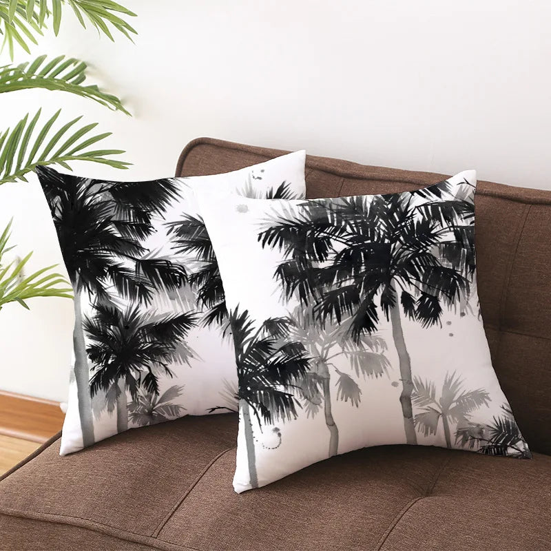 Afralia™ Nordic Black White Minimalist Style Car Sofa Pillow Cushion 45x45cm - Wholesale