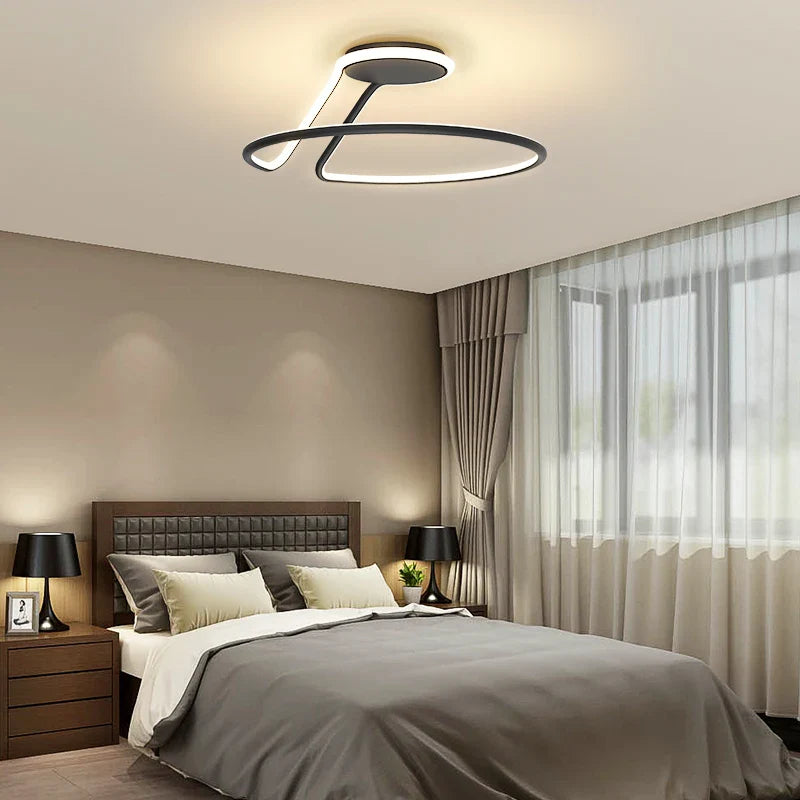Afralia™ Aluminum LED Chandelier: Modern Minimalist Bedroom Kitchen Lighting Fixtures