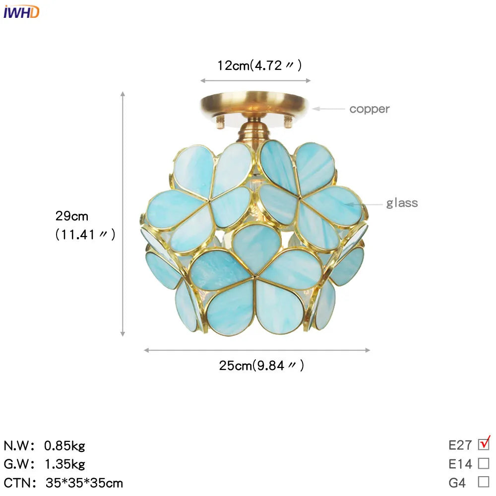 Afralia™ White Glass LED Ceiling Light Fixture, Nordic Modern Copper Ceiling Lamp