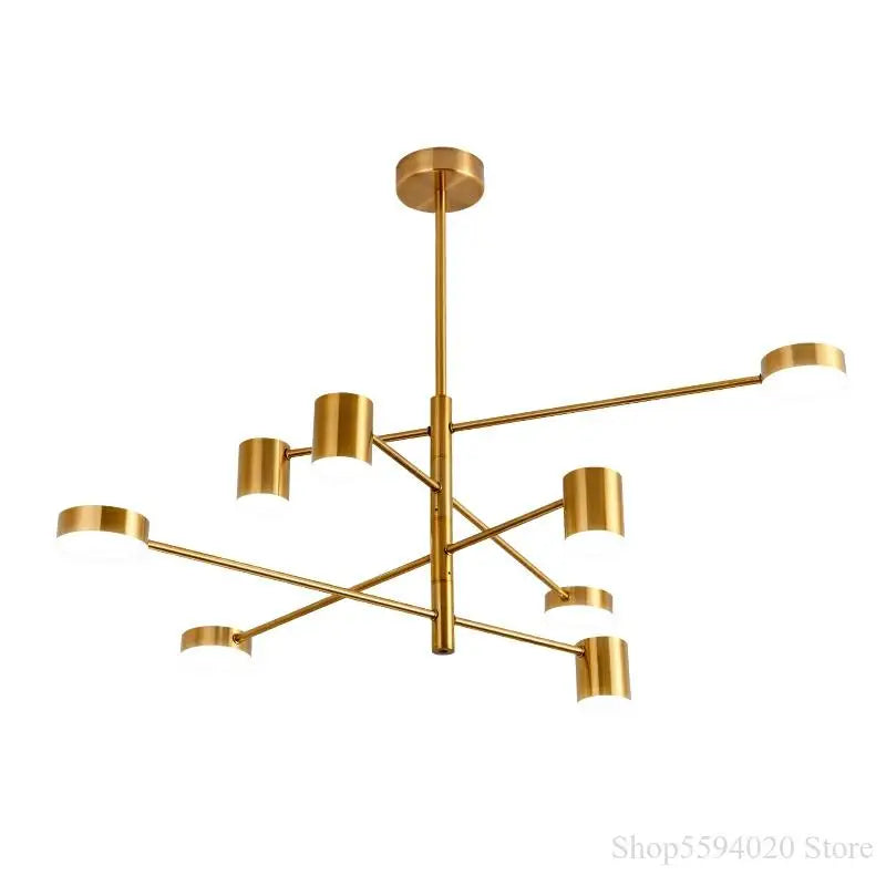 Afralia™ Modern LED Chandelier for Home Decor in Gold/Black Finish