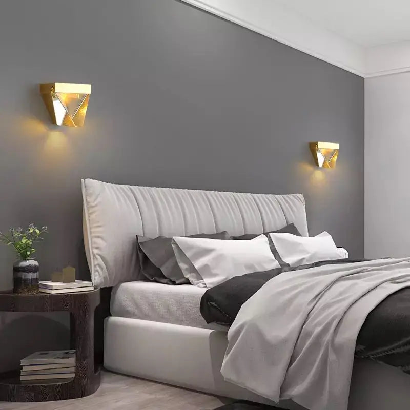 Afralia™ Crystal LED Wall Sconce: Modern Minimalist Bedroom Luxury Light