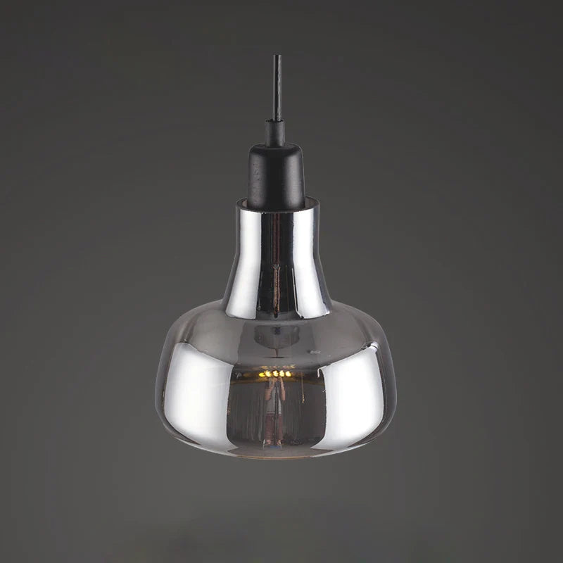 Afralia™ Modern Smoke Glass Pendant Light for Dining Room Bedroom Kitchen Island