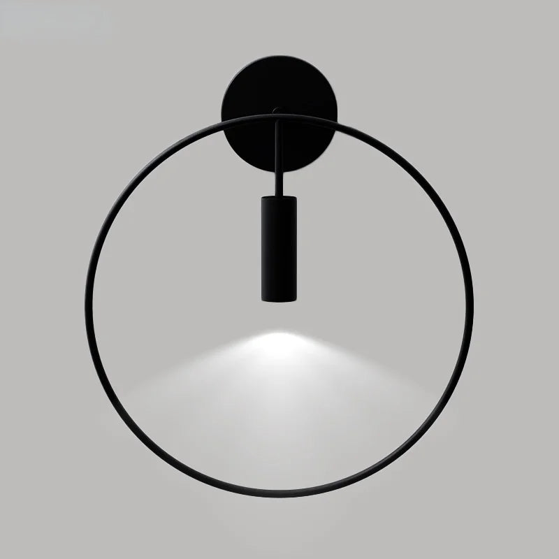 Afralia™ Minimalist Line Ring Wall Lamp for Living Room, Bedroom, Porch and Corridor