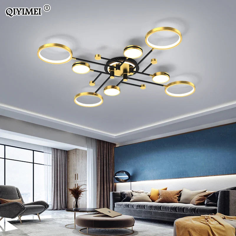 Afralia™ LED Chandelier Lights: Dimmable, Remote Control, Modern Design for Home Lighting