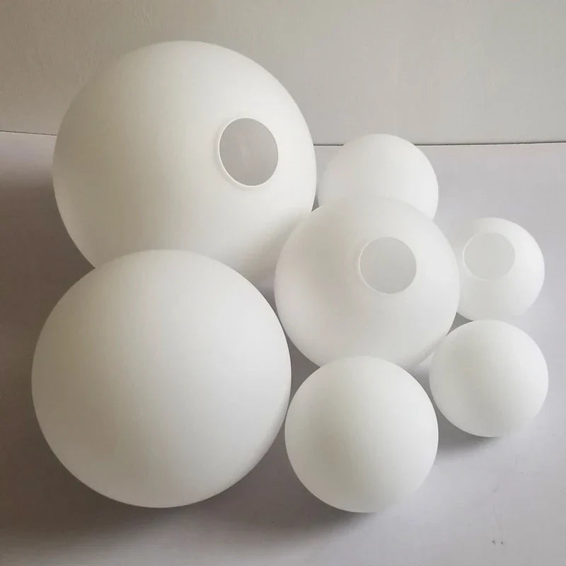 Afralia™ White Glass Lampshade Dia10/12/15cm, Round Ball Light Cover Fitting, High Temperature Resistant