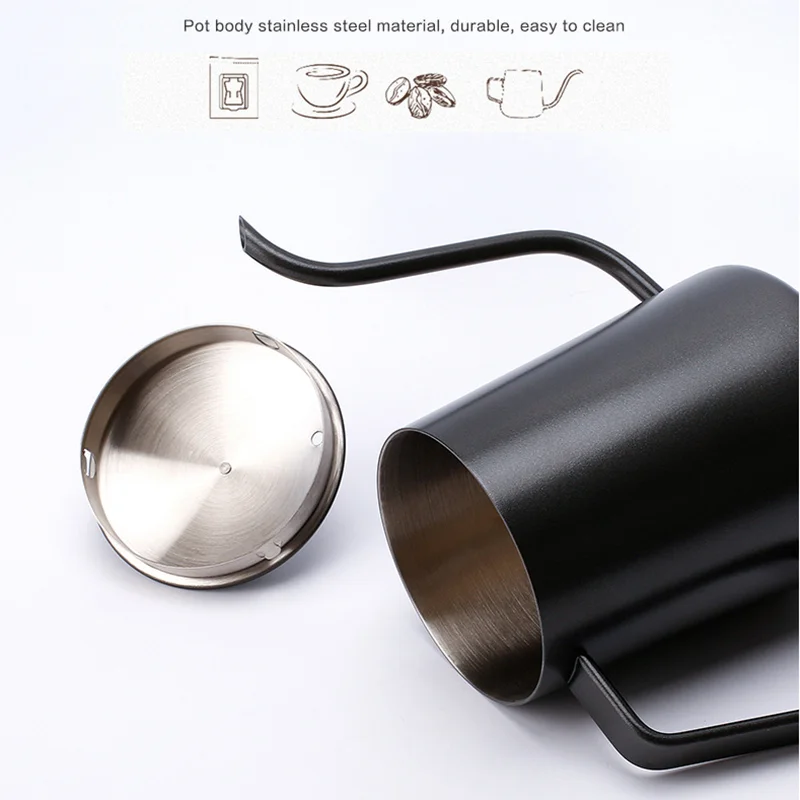 Afralia™ Stainless Steel Gooseneck Kettle 600ML for Pour Over Coffee Tea Pot