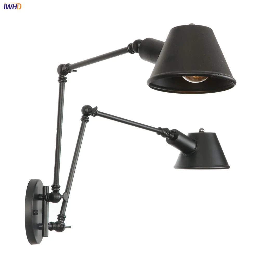 Afralia™ Vintage Industrial 2-Head Wall Lamp