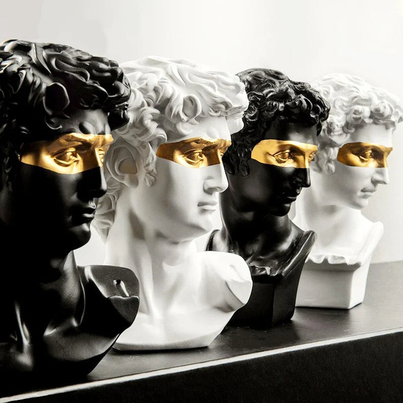 Afralia™ Europe Abstract Resin David Sculpture Modern Mythology Art Decor Ornaments