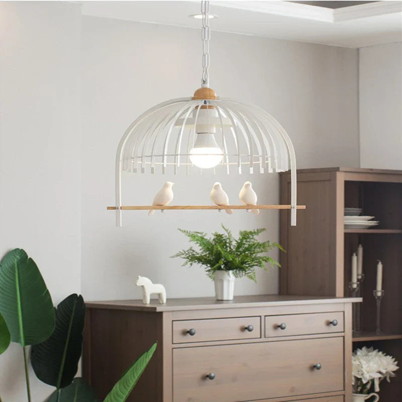 Afralia™ Nordic Bird Cage Chandelier for Indoor Dining Room Kitchen Decor