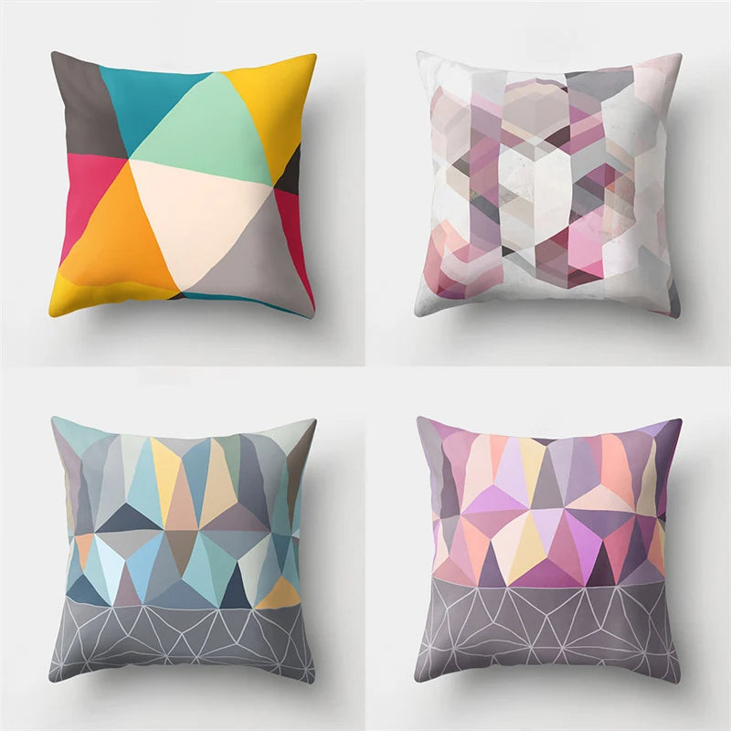 Geometric Abstract Line Pillow Case for Home Decor by Afralia™