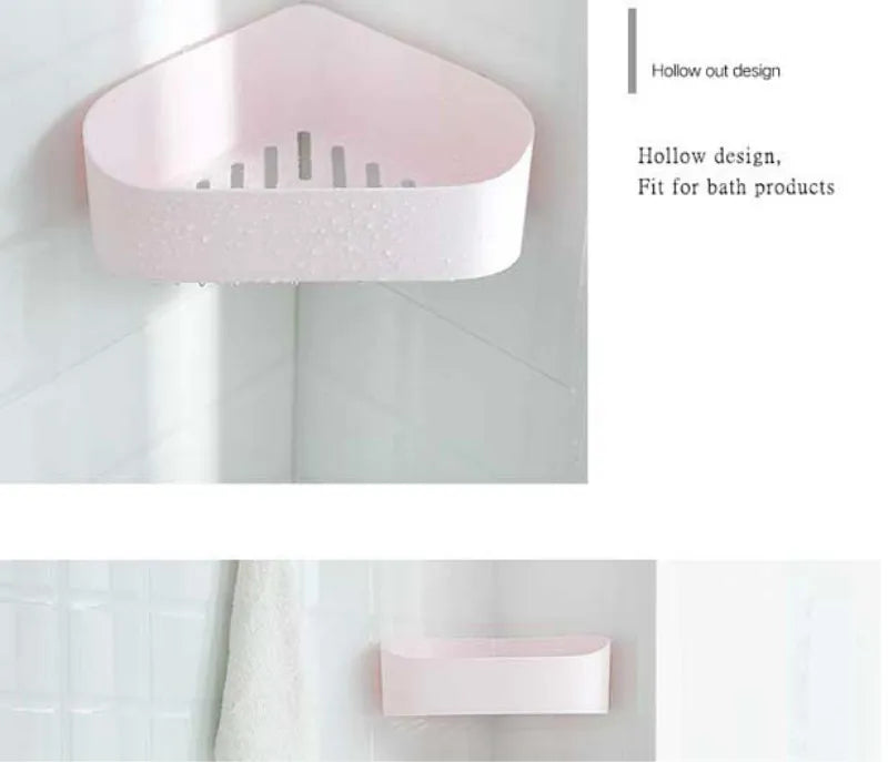 Afralia™ Triangle Adhesive Corner Shelf Bathroom Storage Box