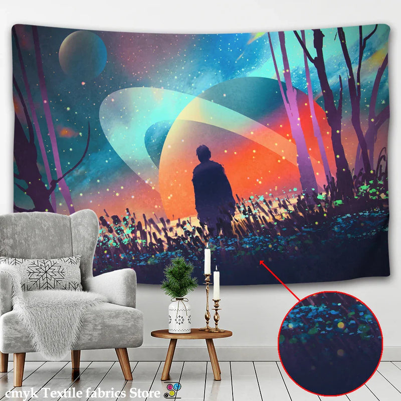 Afralia™ Galaxy Tapestry: Psychedelic Hippie Home Decor & Wall Hanging