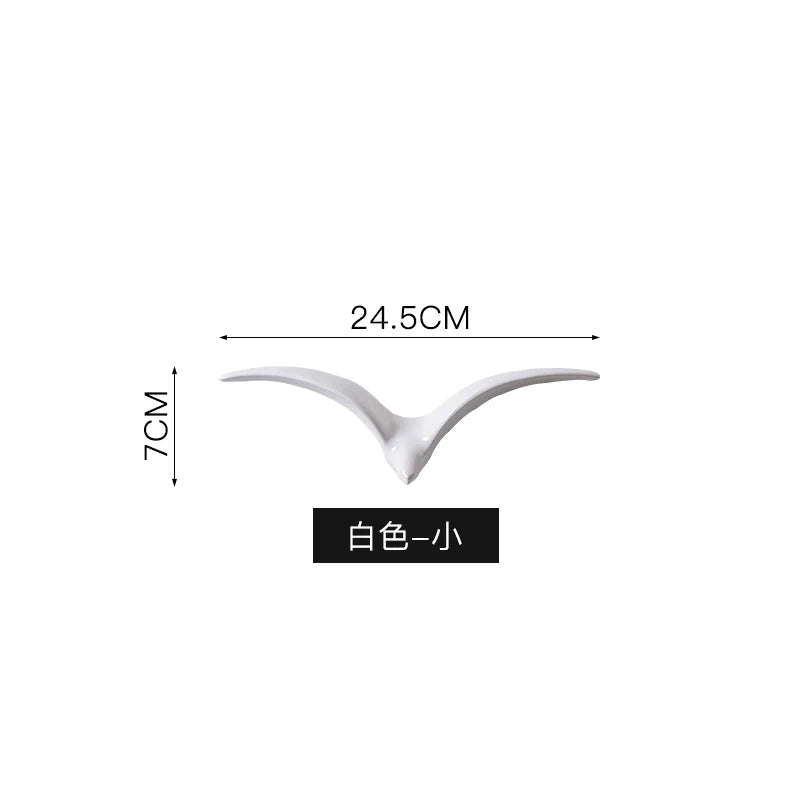 Afralia™ Bird Ceramic Pendant Wall Decor Gold Seagull Wild Goose Modern Home