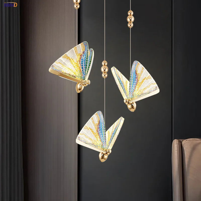 Afralia™ Nordic Butterfly LED Pendant for Dinning Living Room, Modern Hanging Lamp